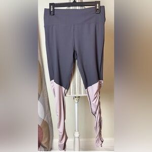 fabeletics leggings  Yoga pink/ gray Size Large Adjustable Leg High Waisted
